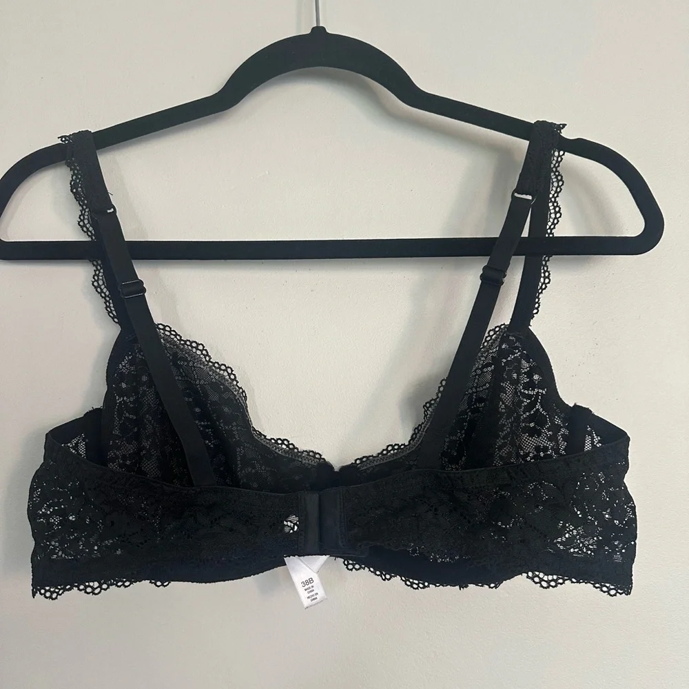 Gilligan & O’Malley Black Lace Balconette Bra – Size 38B